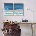 thumbnail image 2 of Stupell Industries Crashing Beach Wave Shore Painting Gray Framed Art Print Wall Art, Set of 2, Design by Ethan Harper, 2 of 7
