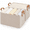 Brown and Beige, variant on StorageWorks Large Fabric Storage Bins with Metal Frame, Collapsible Storage Baskets for Shelves, 2-Pack, Beige-Cotton-linen
