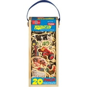 T.S. Shure Farm Vehicles Wooden Magnets MagnaFun Set, 20 Pieces