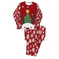 thumbnail image 2 of Odeerbi Christmas Pajamas for Family Holiday Long Sleeve Family Christmas Pajamas Matching Sets Kids Parent Child Printed Loungewear Set Two-Piece Sleepwear Xmas PJs Set Black, 2 of 3