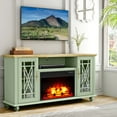 thumbnail image 2 of FESTIVO Elegant 61" TV Stand with Fireplace - Green, 2 of 6