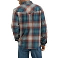 thumbnail image 4 of Wrangler® Men's and Big Men's Regular Fit Long Sleeve Fashion Twill Plaid Shirt, Sizes S-2XL, 4 of 5