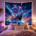 thumbnail image 2 of Sailing Ship and Celestial Portal Tapestry Wall Hanging, 2 of 7