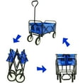 thumbnail image 4 of Toytexx Chariot Utilitaire Pliant avec Capacité de 176 Lb, Chariot Pliable avec Roues à 360° et Poignée Réglable pour Magasinage, Camping, Usage Extérieur, Bleu, 4 of 5