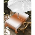 Burnt Orange Ombre Outdoor Tablecloth with Umbrella Hole, Abstract Art ...