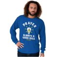thumbnail image 5 of Prayer Always A Good Idea Religion Long Sleeve TShirt Men Women Brisco Brands S, 5 of 6