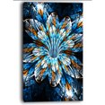 thumbnail image 2 of Fleur Fractale Turquoise dans l'Obscurité - Impression sur Toile Florale, 2 of 3