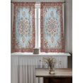 thumbnail image 4 of Traditional Ethnic Tier Curtains 45 Inch Length,Sheer Curtains for Bedroom Living Room Window Western Rustic Tribal Boho Prints Rod Pocket Drapes Kitchen Curtains Small Half Window 27.5"x45" 2 Panels, 4 of 7