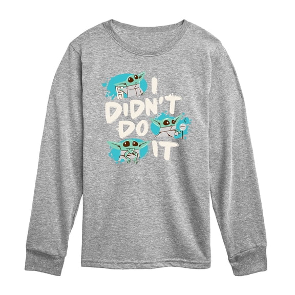 Star Wars - Didn't Do It Grogu - Toddler Boys Long Sleeve Graphic T-Shirt