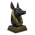 thumbnail image 3 of Black and Gold Large Ancient Egyptian God of The Dead Anubis Bust Statue 17.75"H, 3 of 6