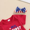 thumbnail image 5 of Okbabeha 4th Of July Baby Girl Outfit Letter Print Romper American Flag Flare Pants Fourth Of July, 5 of 8