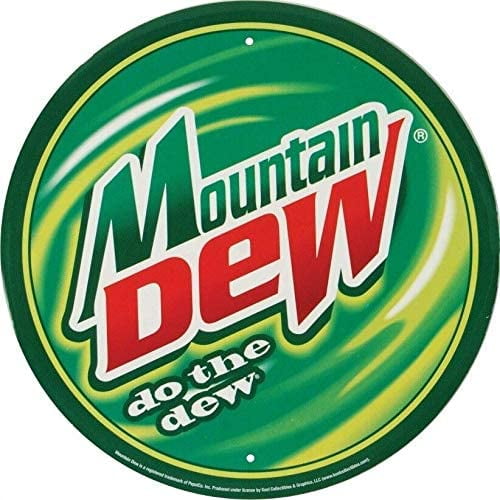 Mountain Dew Soda Pop Store Advertising Vintage Retro Wall Decor Metal Tin Sign