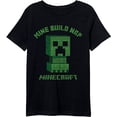 thumbnail image 3 of Minecraft Creeper Mine Build Nap Boy's Black T-shirt-XS, 3 of 5
