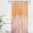 thumbnail image 2 of Orange Abstract Sunset Sky Decor Shower Curtain, Bathroom Decor Polyester Fiber Plastic Rings Quick-Drying Waterproof for Bathtubs/Bathroom, 72x36 inches, 2 of 6