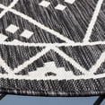 thumbnail image 3 of SAFAVIEH Courtyard Wasif Geometric Indoor/Outdoor Area Rug, Black/Ivory, 6'7" x 6'7" Round, 3 of 10