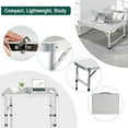 thumbnail image 4 of REDCAMP Small Aluminum Folding Table 2 Foot, Adjustable Height Portable Camping Table, Sturdy Lightweight 24" Camp Table, 4 of 11