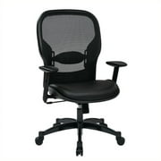 Scranton & Co Eco Leather Mesh Back Office Chair in Black