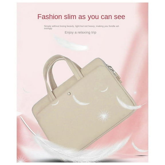 Tablet Bag Sleeve Case for 15-15.6 Inch Tablet Sleeve Case Waterproof Laptop Handbag Beige