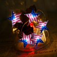 thumbnail image 2 of AZXY Red White and Blue LED String Lights with Remote, 9.84ft 30-Light Patriotic Star Lights for Indoor and Outdoor Independence Day, and Christmas Holiday Decorations, 2 of 8