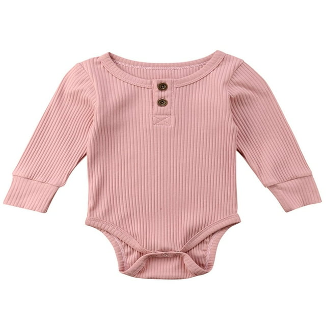 Combinaison de Base Boutonnée Multicolore à Manches Longues pour Nouveau-Né, une-Pièce Tricotée à Manches Longues