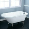 thumbnail image 2 of Aqua Eden VCT3D483018NT8 48" Cast Iron Clawfoot Tub, White/Brushed Nickel, 2 of 5