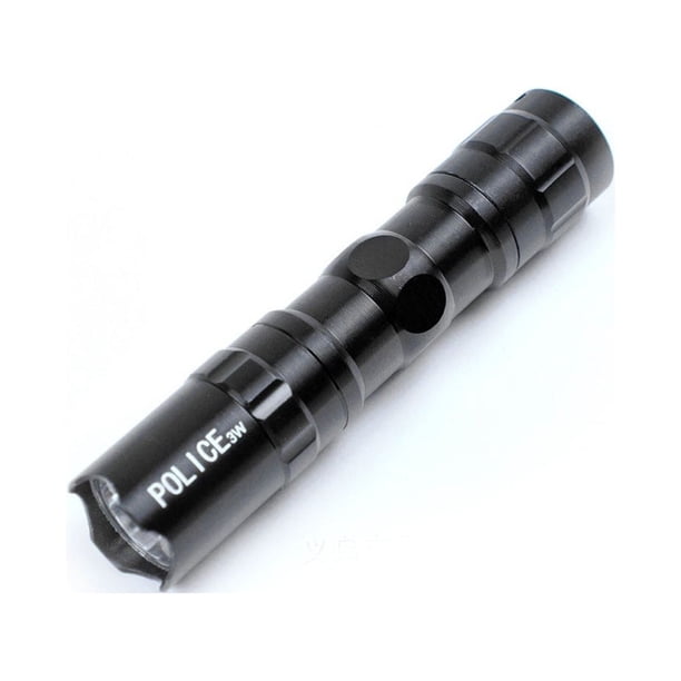 Mini linterna LED portátil Antorcha 3W Llavero Luz a prueba de agua Negro