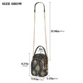 thumbnail image 2 of FORMRS Crossbody Bag for Women Quilted Travel Shoulder Cell Phone Purse with Chain Strap Handbag, Peacock Feathers Pattern, 2 of 7