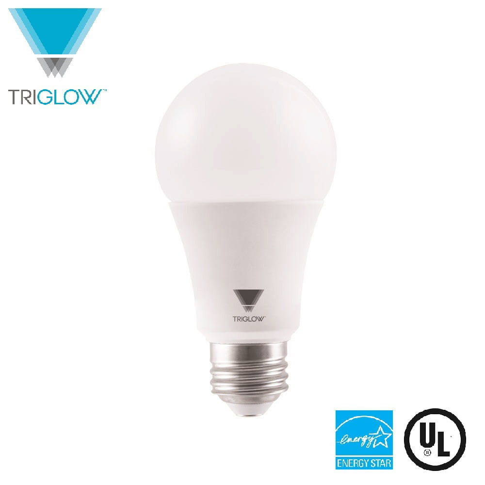 100W Equivalent 1600 Lumens and E26 Base TriGlow T94447 15-Watt DIMMABLE A19 LED Bulb Daylight White Color UL Listed and Energy Certified 5000K 