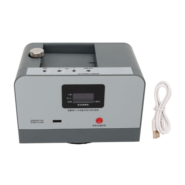 Playing Card Machine Smart Mini Automatic Deck Shuffler Electric Card Dealer Machine Blue Gray