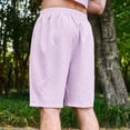 thumbnail image 4 of Hurxie Mens Basic Shorts with Pockets Basketball Gym Workout Plain Uniform PE Shorts Pink,M, 4 of 6