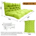 thumbnail image 3 of XXLYY Three Seat Swing Replacement Cushions, Porch Swing Cushions, Thickened Waterproof Polyester Fabric Bench Cushion with Ties, Replacement Cushion for Outdoor Patio Swing, 3 of 7