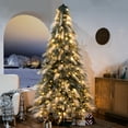 thumbnail image 3 of Snowy Christmas Tree with Pampas Tips-Color:Snow Flocked,Size:6.5ft, 3 of 10