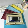 thumbnail image 6 of 3 Ring Zipper Sturdy Pen Pouch, Large Capacity Oxford Cloth Stationery Organizer Pencil Case with Zipper, Binder Cosmetic Bag, 6 of 9