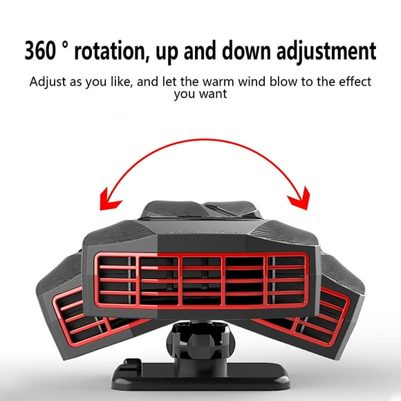 Vggrvlo Car Heater 12V Portable Car Heater that Plugs into Cigarette Lighter Heat Up 200 Square Feet Plug In Car Heater for Windshield Defogger with Suction Holder for Vehicle,Car,SUV