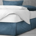 thumbnail image 2 of Juno Velvet Bluebell Platform Bed Skirt Queen 18" Drop, 2 of 4