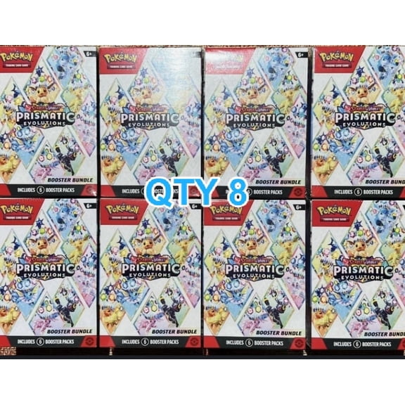 Pokemon TCG: Scarlet & Violet - Prismatic Evolutions Booster Bundle! (QTY 8)