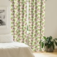 thumbnail image 2 of Ambesonne Floral Window Curtains, Repeating Briers Leaves Art, Each 28" W x 84" L, Dried Rose and Apple Green, 2 of 3
