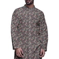 thumbnail image 4 of Atasi Ensemble Kurta Pyjama en Rayonne à Manches Longues Imprimé Asymétrique à Boutons, 4 of 4