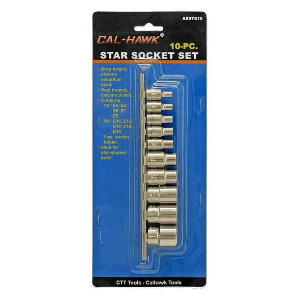 10pc. Female Star Socket Set