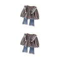 thumbnail image 4 of Qarigey Conjunto de abrigo para niña, traje para niño, traje para niño, lavable, transpirable, , ropa diaria, pantalones de moda para otoño Type8 NO8, 4 of 6
