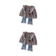 thumbnail image 3 of Guardurnaity Conjunto de abrigo para niña, traje para niño, traje para niño, ropa exquisita de encaje transpirable, Top de costura de moda de Type9 NO9, 3 of 6