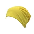 thumbnail image 2 of IDALL Beanie Skull Cap Men And Women Baseball Cap Simple Solid Color Candy Color Pile Cap Pullover Fashion Running Hat Hats for Men Yellow One Size, 2 of 3