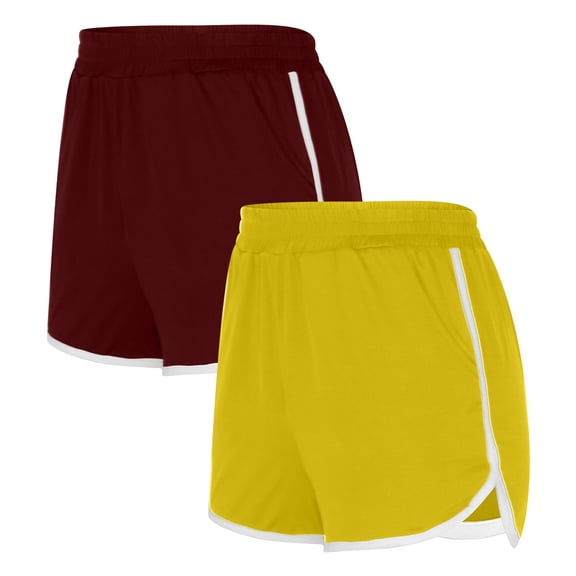 Blmnix Beach Shorts Shorts Women Running Volleyball Shorts Shorts High Red Cotton Shorts for Woman,XL