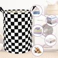 thumbnail image 4 of Xmushyra Laundry Basket, Large Collapsible Laundry Hamper with Waterproof PE Lining, Canvas Clothes Storage Basket with Handles for Kids Room, Nursery, Bedroom, Toy Storage, 63L, 4 of 6