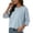 Blue, variant on Tqcoqu Womens Half Sleeve Tops Casual Trendy Sweaters Crewneck Cropped Sweater Knit Tops,Black,Women's S-XXL