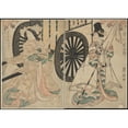 thumbnail image 3 of Utagawa Toyohiro 14x11 Black Modern Framed Museum Art Print Titled - Woman and Man (Late 18th Century - Early 19th Century), 3 of 5