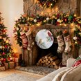 thumbnail image 2 of Welcome Sign for Front Door, Christmas Cardinal Round Metal Wall Art Wreaths, Pine Cone Winter Snowflake Xmas Outdoor Indoor Wall Hanging Sign for Porch Decor Housewarming Gifts 7.9 Inch, 2 of 8