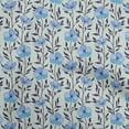 thumbnail image 1 of oneOone Viscose Chiffon Medium Blue Fabric Floral Sewing Material Print Fabric By The Yard 42 Inch Wide, 1 of 5