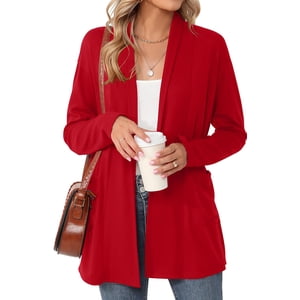 Shine Up Women's Cardigan Long Sleeve Open Front with Pockets