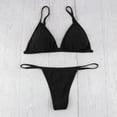 thumbnail image 3 of Gibobby Conjunto de bikini para mujer Piezas Mujeres Acolchado Dos Sujetador Tanga Traje de baño Bikini Tanga Traje de baño Traje de baño Trajes de baño (Negro,M), 3 of 4